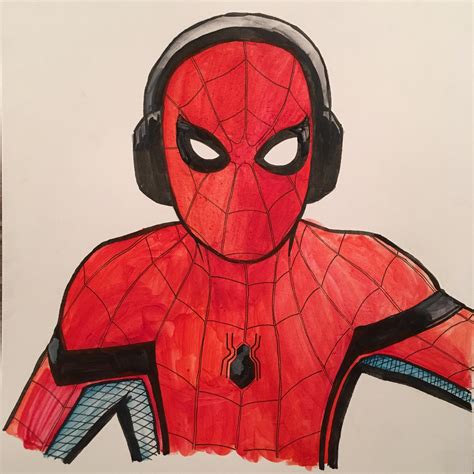 Jan 25, 2017 · 1. Begin the Spider-Man outline by drawing Spider-Man's face. Use curved lines to trace his head, neck, and shoulders. Then, use thick lines to enclose his teardrop-shaped eye spots. Easy Spider-Man Drawing - Step 2 2. Use curved lines to draw Spider-Man's shoulders and torso, and to contour the collar bones and pectoral muscles. 